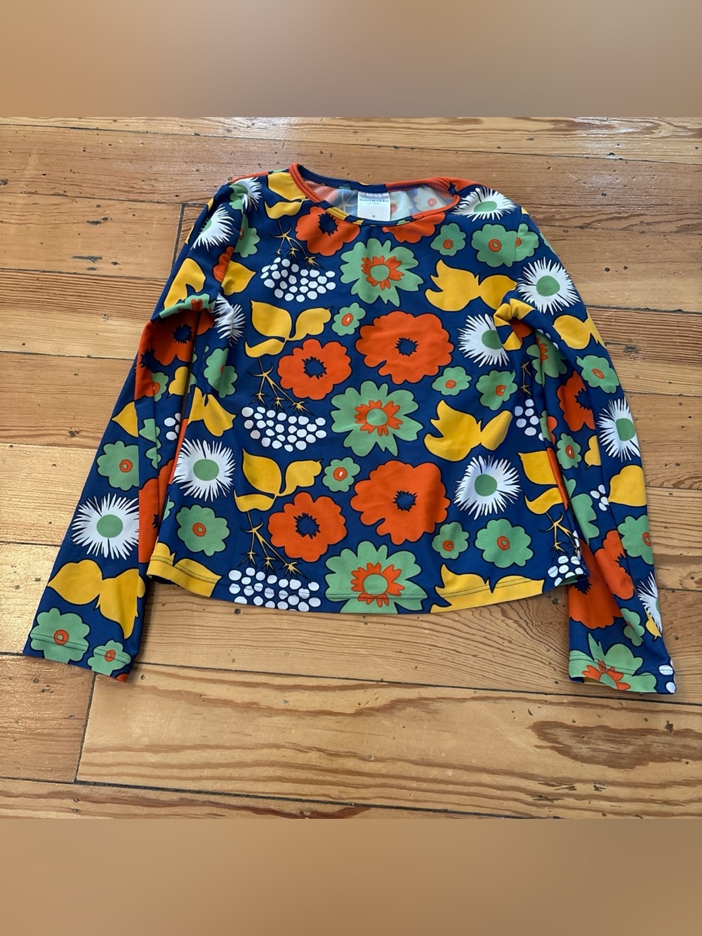 MARIMEKKO FOR TARGET Girls RashGuard Swim Shirt Kukkatori Floral Girls Size Med